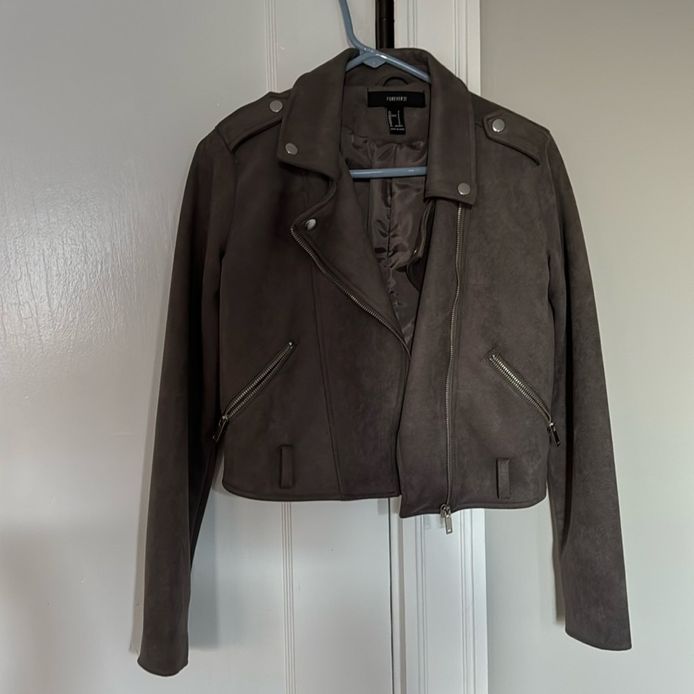 Forever 21 grey Moto jacket
